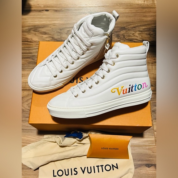 New Gorgeous Louis Vuitton quilted leather sneakers! Newwave time out multicolor - Picture 1 of 8